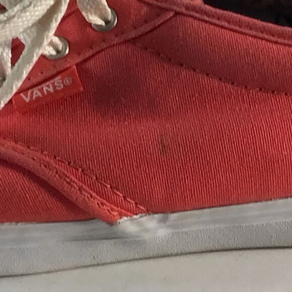 Vans off the wall womens lace up shoes skate sneakers red size 8.5 TB4R - Picture 4 of 9